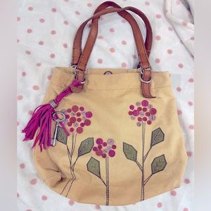 Fossil Jesse floral canvas tote